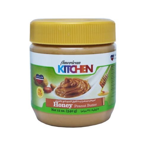 American Kitchen Honey Peanut Butter 12oz - Available at Alosra Online Supermarket