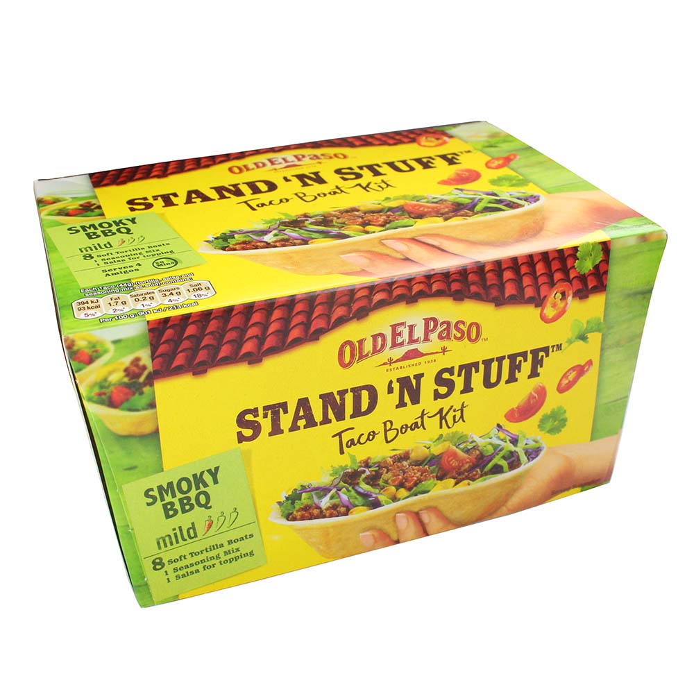 Old El Paso Stand N Stuff Smoky BBQ Taco Kit 350g - Available at Alosra Online Supermarket