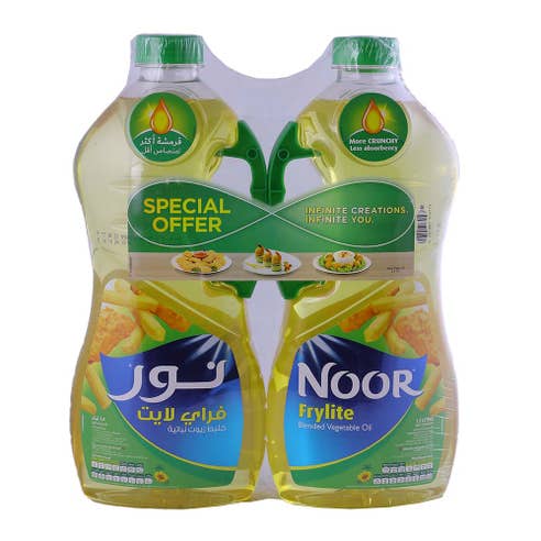 Noor Frylite Blended Vegetable Oil 2x1.8L [Special Offer] 