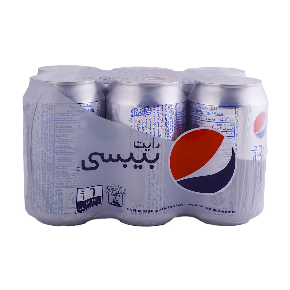 Pepsi Diet Can 330ml [6 Pack] back image