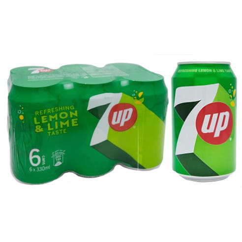 7 Up Regular Can 330ml [6 Pack] - Available at Alosra Online Supermarket