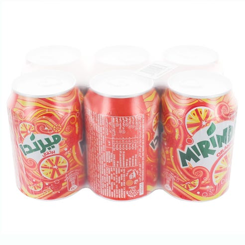 Mirinda Orange Can 330ml [6 Pack] - Available at Alosra Online Supermarket