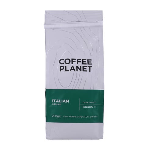 Coffee Planet Italian Dark Roast Ground Coffee 250g - Available at Alosra Online Supermarket