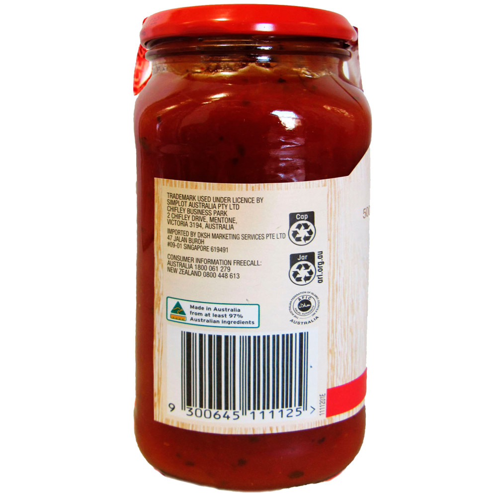 Leggo's Bolognese Pasta Sauce with Chunky Tomato 500g right side image