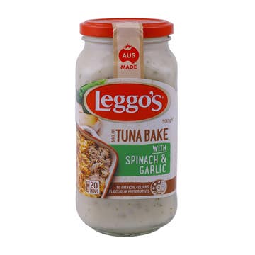 Leggo's Pasta Tuna Bake With Spinach & Garlic Sauce 500g