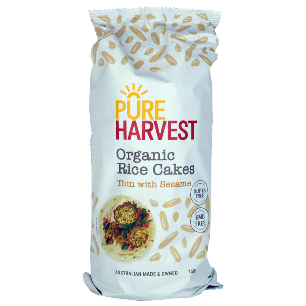 Pureharvest Organic Sesame Rice Cake Thins 150g - Available at Alosra Online Supermarket