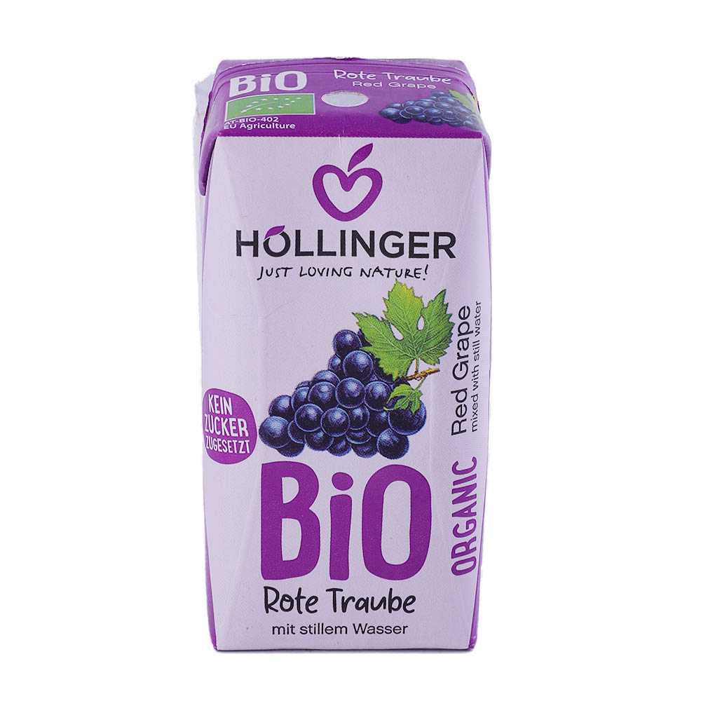 Hollinger Organic Red Grape Juice 200ml - Available at Alosra Online Supermarket