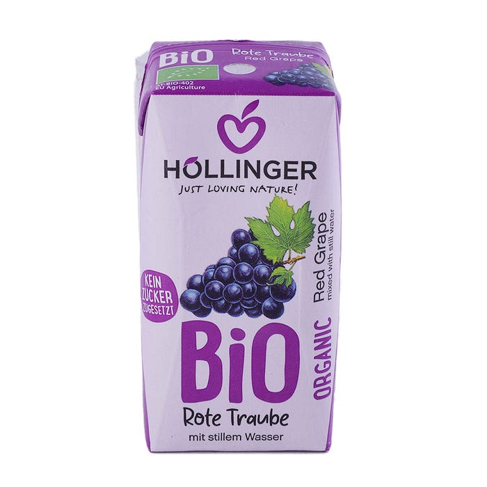 Hollinger Organic Red Grape Juice 200ml - Available at Alosra Online Supermarket