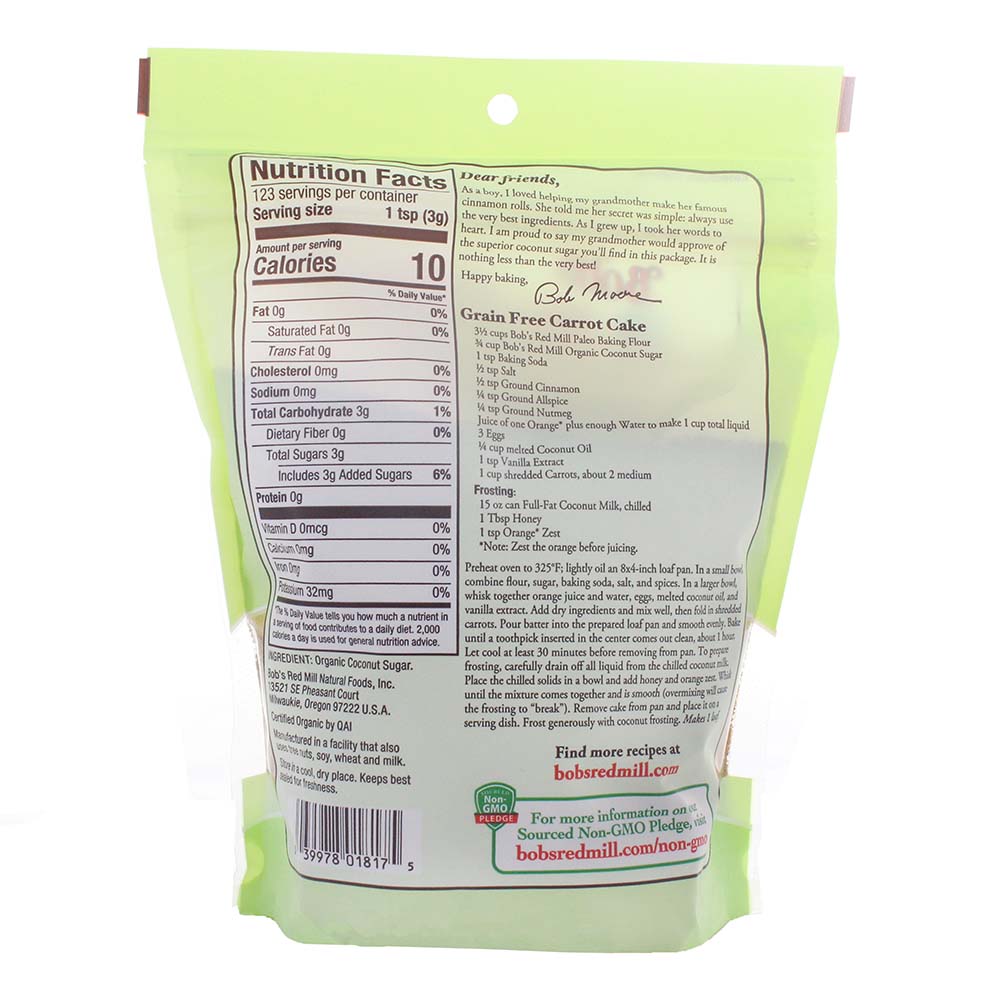 Bob's Red Mill Organic Coconut Sugar 369g - Bahrain Alosraonline store