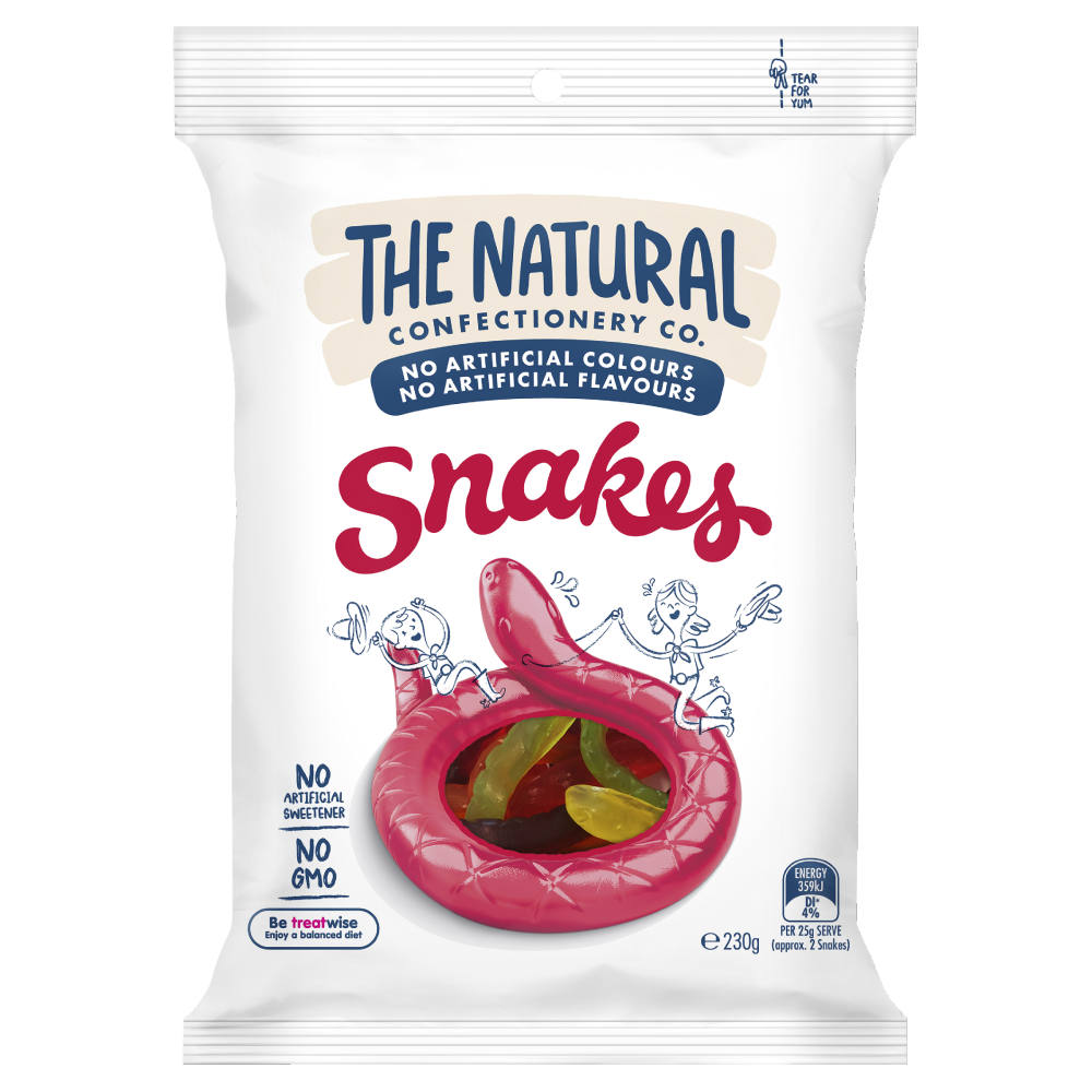 The Natural Confectionery Co. Snakes Gummy Candy 230g - Available at Alosra Online Supermarket