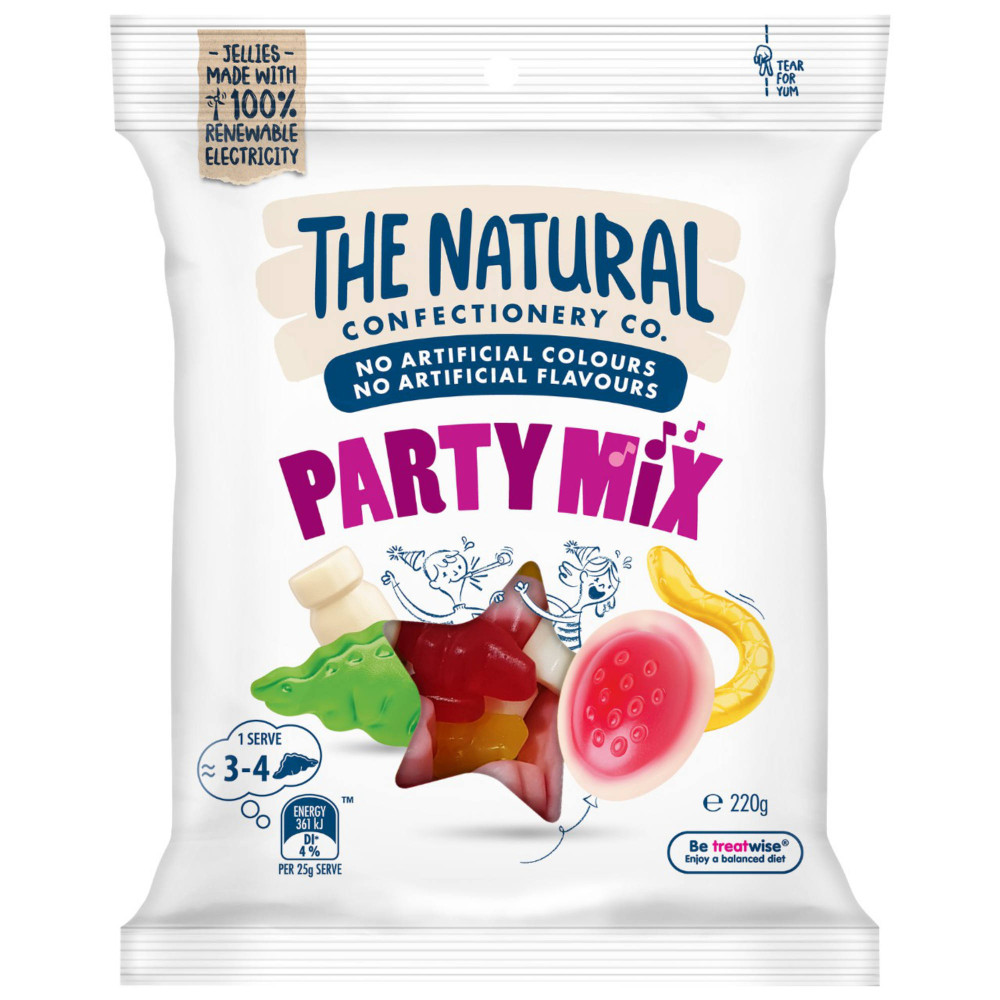 The Natural Confectionary Co Party Mix 220g - Available at Alosra Online Supermarket