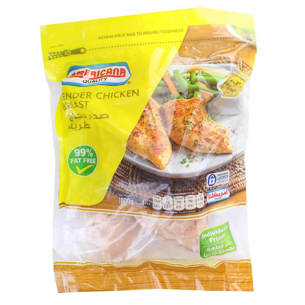 Americana Tender Chicken Breast 1kg - Available at Alosra Online Supermarket
