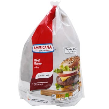 Americana Beef Jumbo Burgers 1kg - Available at Alosra Online Supermarket