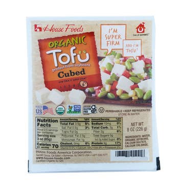 House Foods Organic Super Firm Cubed Tofu 226g - Available at Alosra Online Supermarket