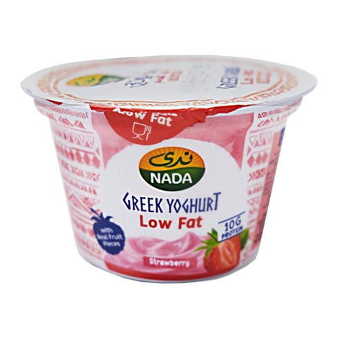 Nada Low Fat Strawberry Greek Yoghurt 160g - Available at Alosra Online Supermarket
