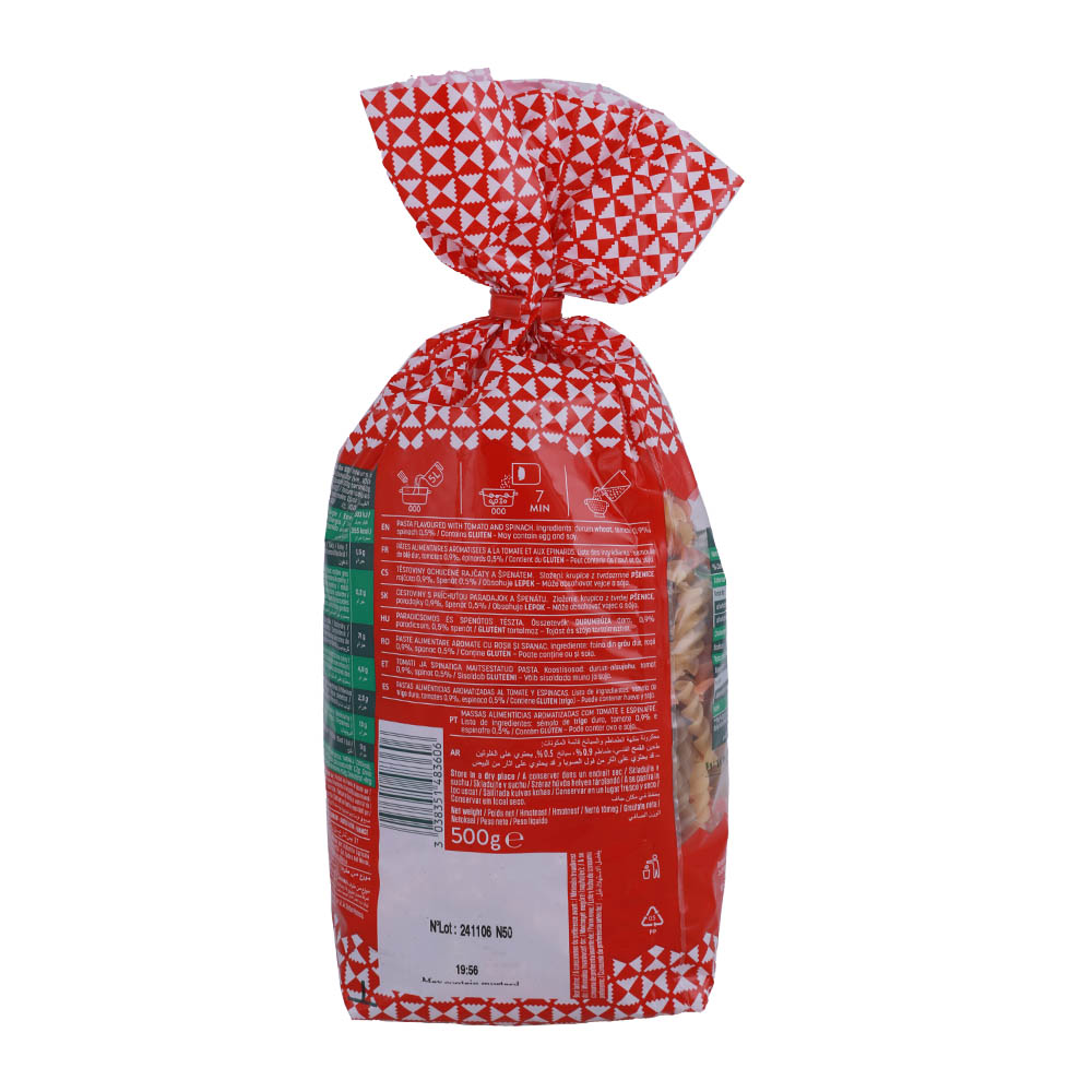 Panzani Pasta Fusilli Tricolore 500g back image