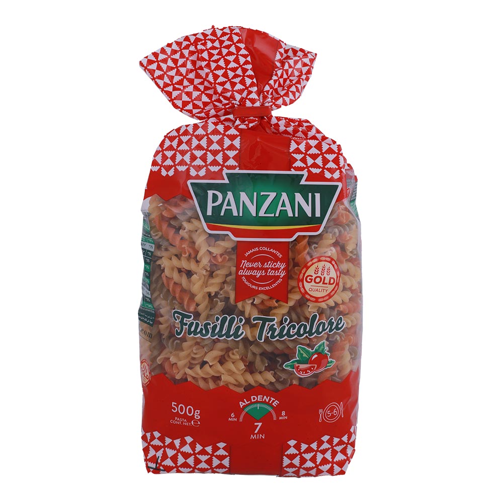 Panzani Pasta Fusilli Tricolore 500g - Available at Alosra Online Supermarket