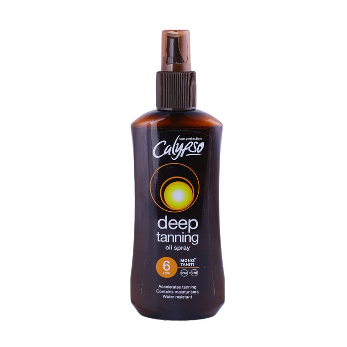 Calypso Mono Tahiti SPF 6 Deep Tanning Oil Spray 200ml - Available at Alosra Online Supermarket