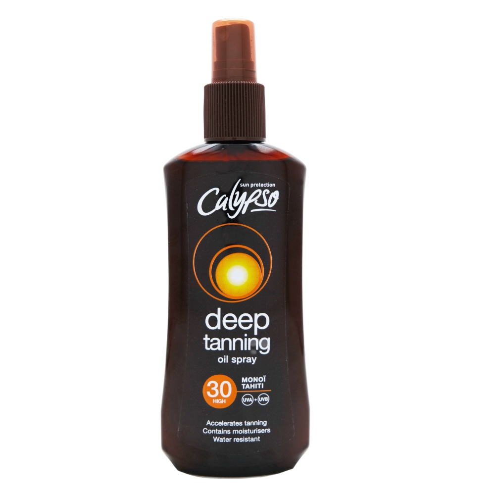 Calypso Mono Tahiti SPF 15 Deep Tanning Oil Spray 200ml - Available at Alosra Online Supermarket