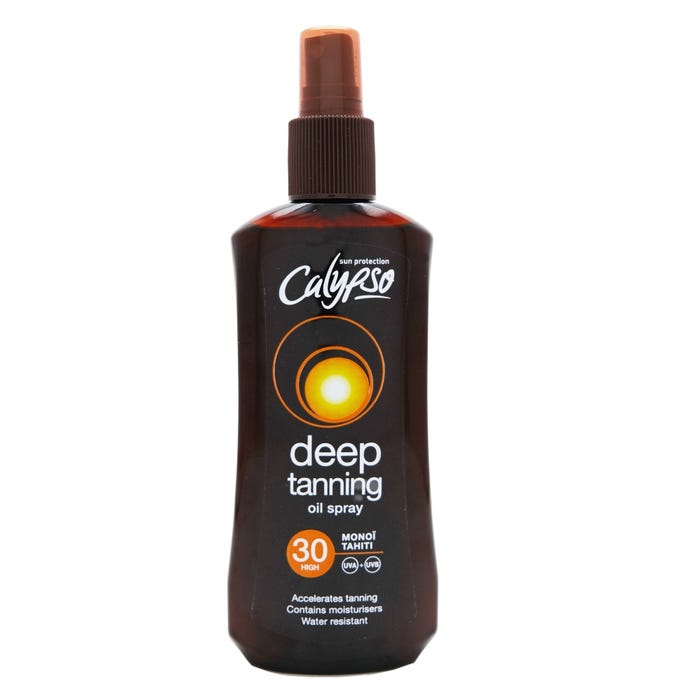 Calypso Mono Tahiti SPF 15 Deep Tanning Oil Spray 200ml - Available at Alosra Online Supermarket