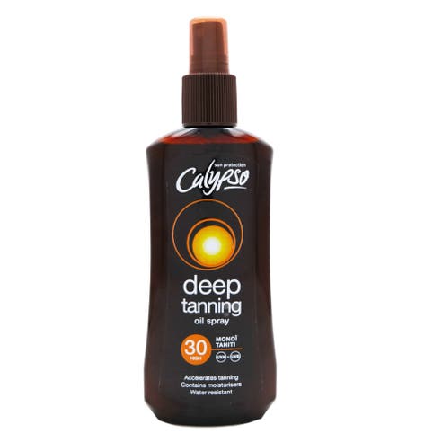 Calypso Mono Tahiti SPF 15 Deep Tanning Oil Spray 200ml - Available at Alosra Online Supermarket