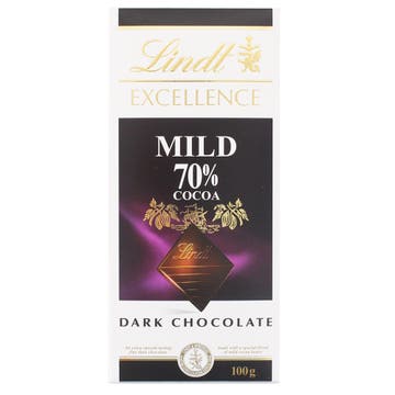 Lindt Excellence 70% Mild & Dark Chocolate Bar 100g - Available at Alosra Online Supermarket