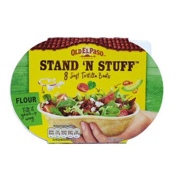 Old El Paso Stand 'N Stuff Soft Tortilla Boats 192g [8 Pack] - Available at Alosra Online Supermarket