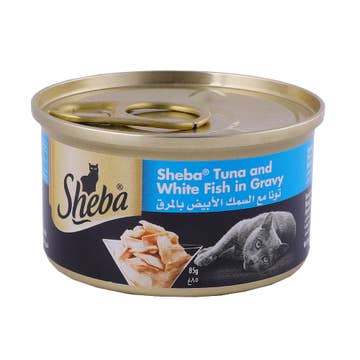 Sheba Tuna & White Fish in Gravy 85g - Available at Alosra Online Supermarket