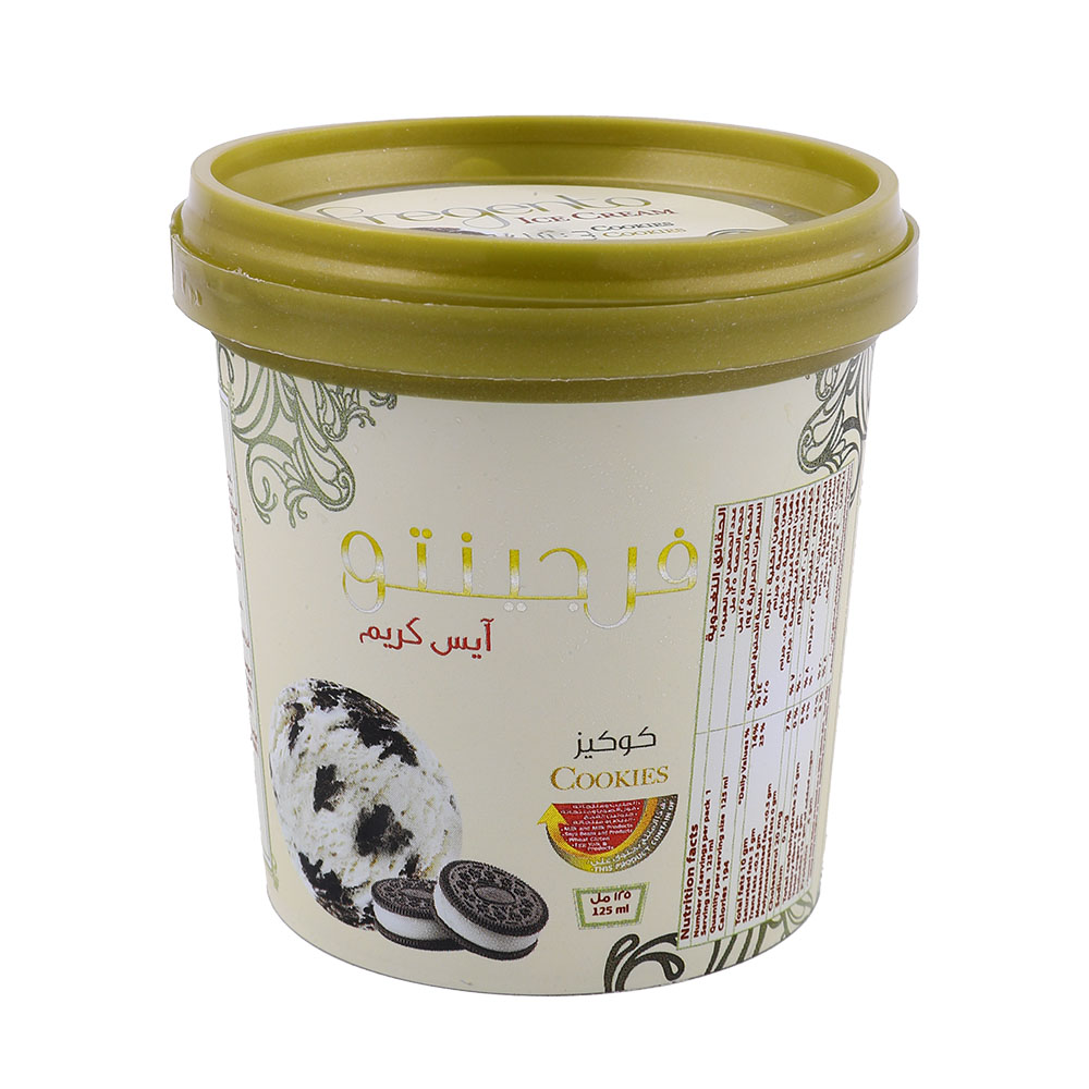 Fregento Cookies Ice Cream 125ml back image
