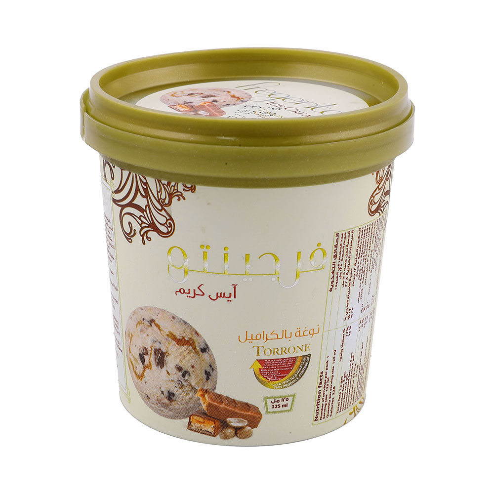 Fregento Nougat Ice Cream 125ml back image