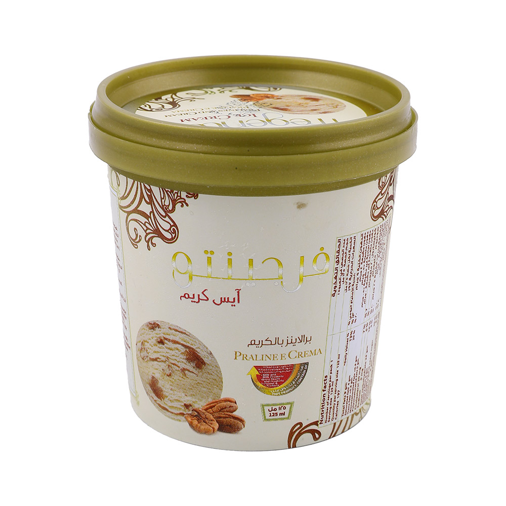 Fregento Pralines & Cream Ice Cream 125ml back image
