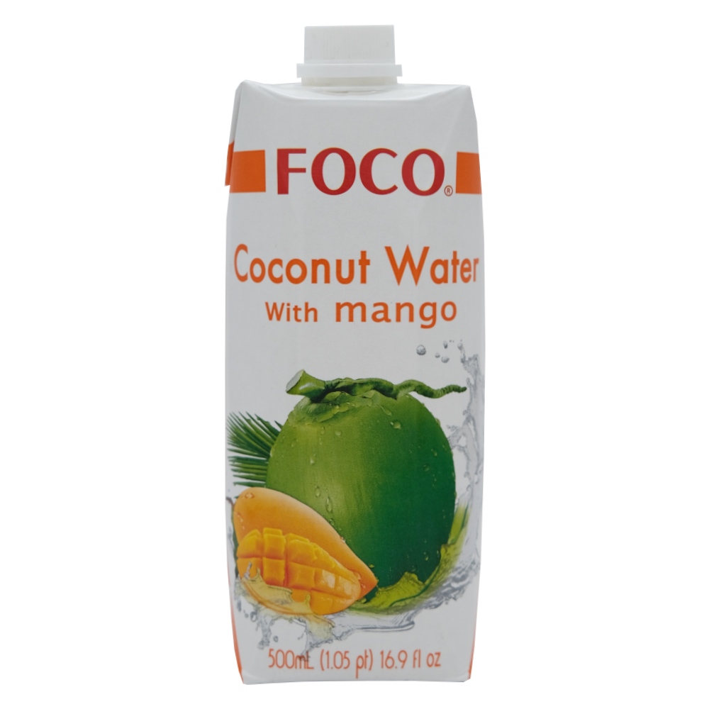 Foco UHT Coconut Water with Mango 500ml - Available at Alosra Online Supermarket