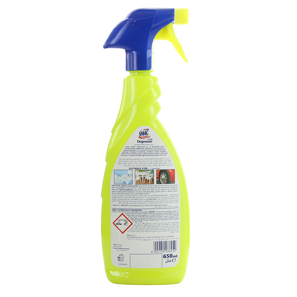 SMAC Express Multi Degreaser Lemon 650ml back image