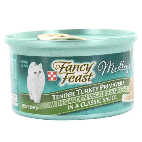 Purina Fancy Feast Medleys Tender Turkey Primavera in Classic Sauce 35g - Available at Alosra Online Supermarket