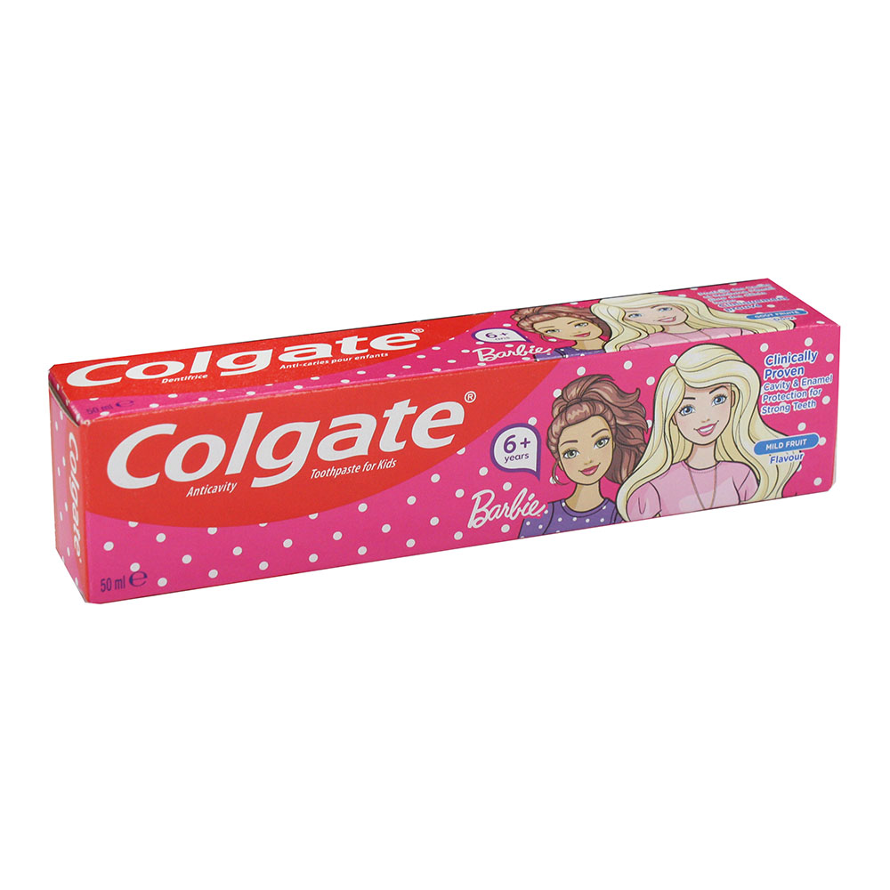 Colgate Barbie Toothpaste 6+ Years 50ml - Available at Alosra Online Supermarket