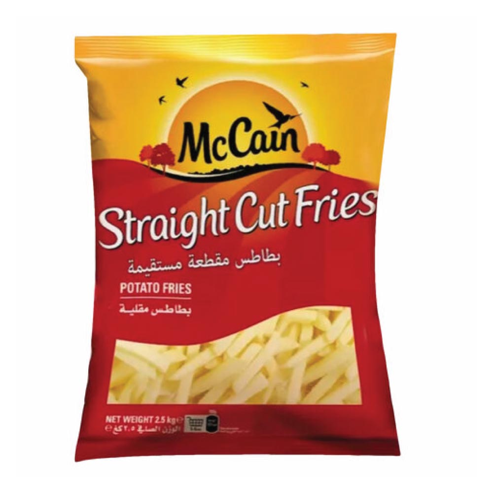 McCain Straight Cut Potato Fries Family Size 2.5Kg - Available at Alosra Online Supermarket