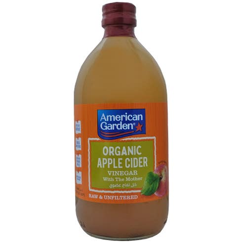 American Garden Organic Apple Cider Vinegar 473ml - Available at Alosra Online Supermarket