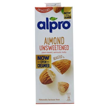 Alpro Soya Milk Almond Unsweetened 1L - Available at Alosra Online Supermarket