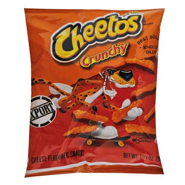 Cheetos Flamin' Hot Crunchy Potato Chips King Size 35.4g - Available at Alosra Online Supermarket