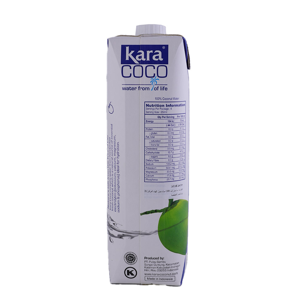 Kara Coconut Water 1L back image