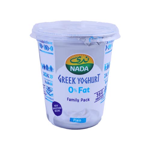 Nada Zero Fat Plain Greek Yoghurt 360g - Available at Alosra Online Supermarket