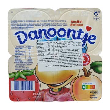 Danoontje Strawberry & Apricot Quark 100g [4 Pack] - Available at Alosra Online Supermarket