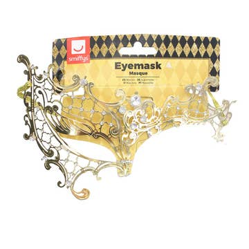 Smiffys Deluxe Metal Filigree Half Eyemask - Available at Alosra Online Supermarket