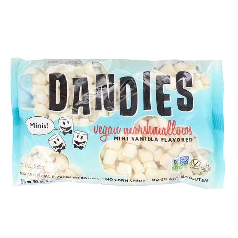 Dandies Mini Vanilla Air Puffed Vegan Marshmallows 283g - Available at Alosra Online Supermarket