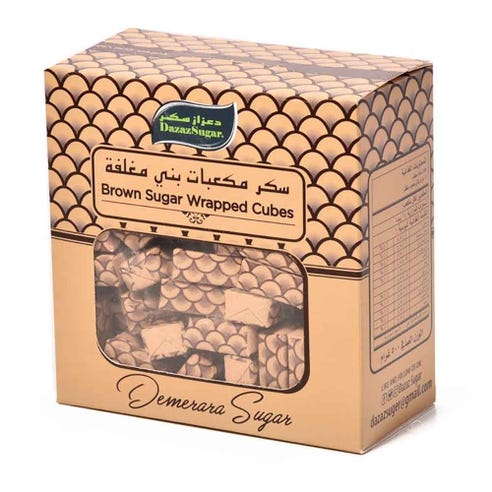 Dazar Sugar Brown Sugar Wrapped Cubes 100's - Available at Alosra Online Supermarket