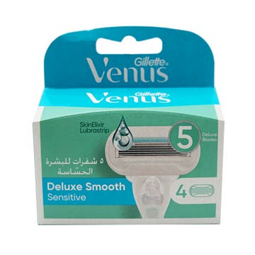 Gillette Venus Deluxe Smooth Sensitive Cartridges 4 Pack 