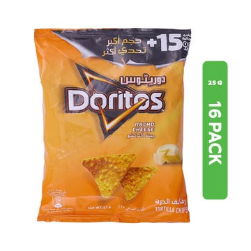 Doritos Nacho Cheese Tortilla Chips 16x25g