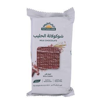 Natureland Milk Chocolate Rice Cake 90g 