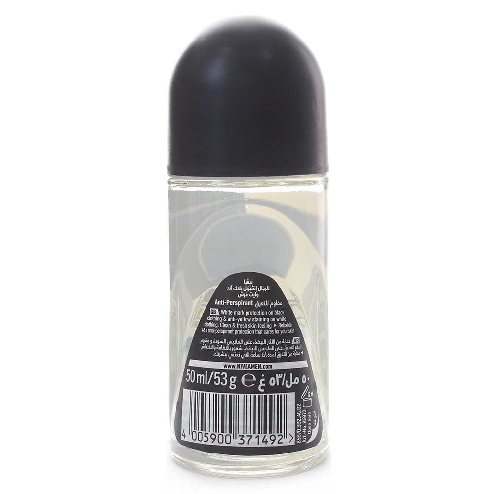 Nivea Invisible For Black & White Fresh Roll-On – Anti-Transpirant Für 48h, Schützt Vor Weißen Und Gelben Flecken
