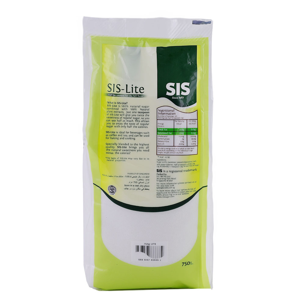 Sis Sugar Lite 750g back image